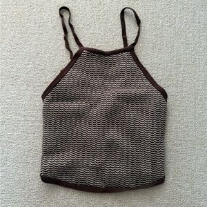 Abercrombie & Fitch Brown and Cream Patterned Camisole